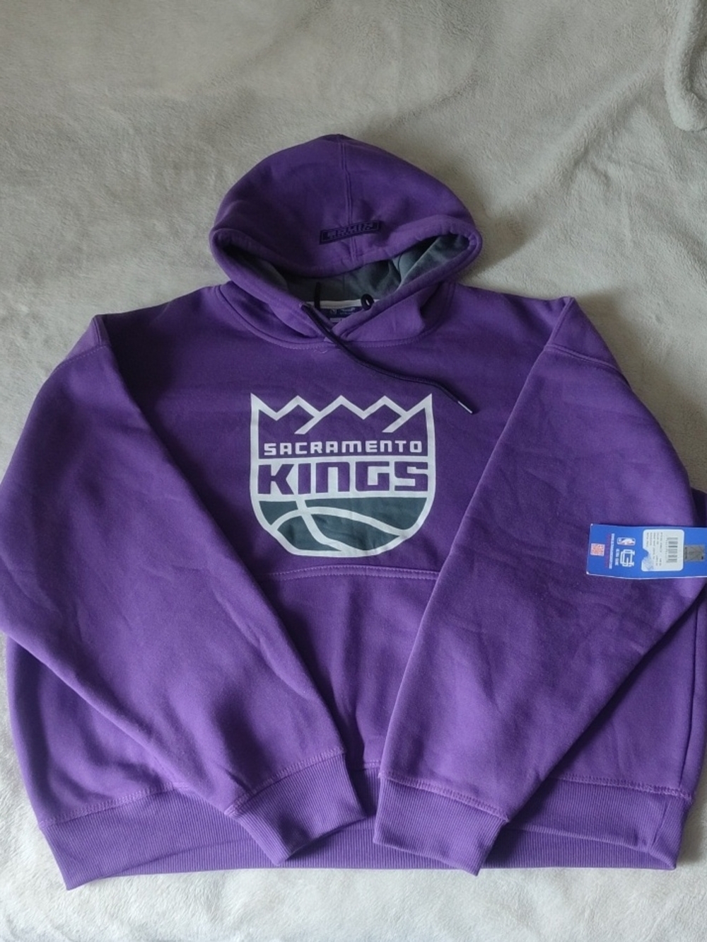 NBA Sacramento Kings Purple Hoodie with White & Gray Logo